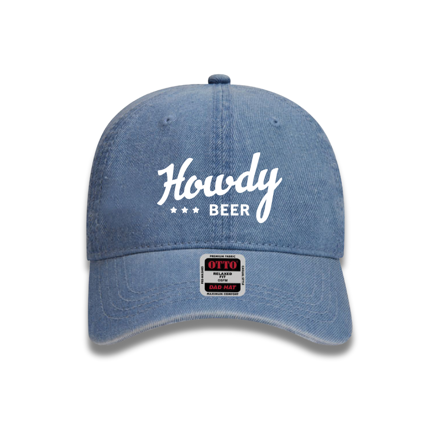 Howdy Beer denim embroidered hat