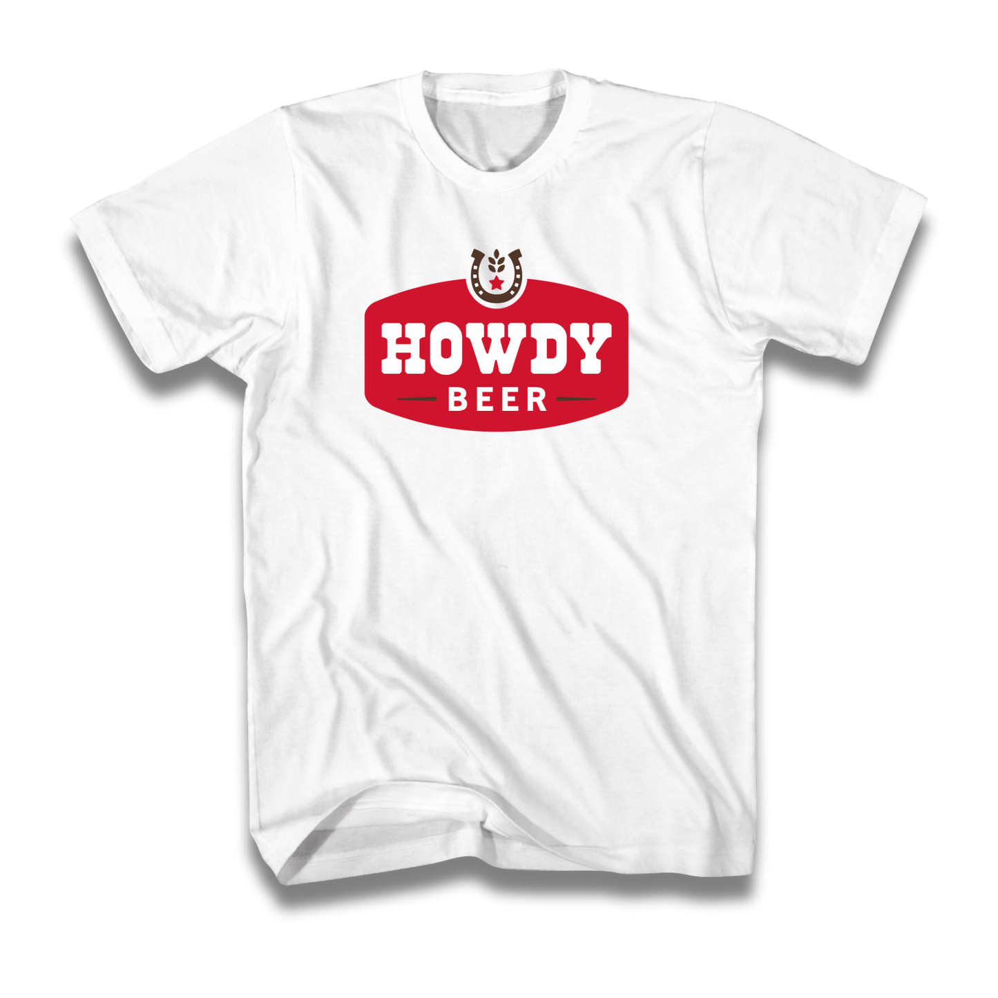 Howdy Beer white logo tee