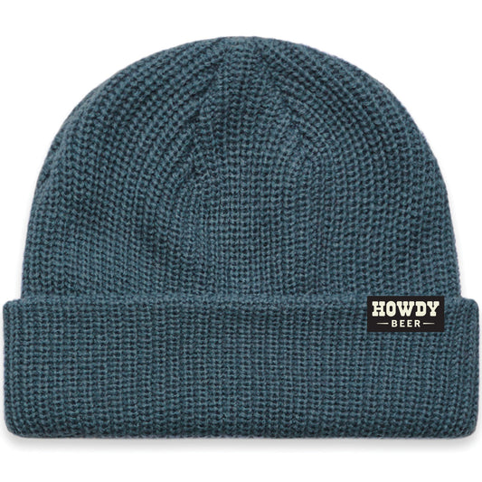 Howdy Label Beanie (Petrol Blue)