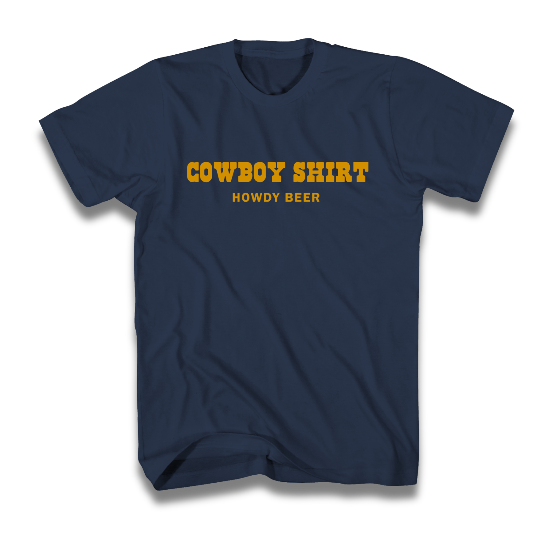 Dark Blue Howdy Beer Cowboy Shirt