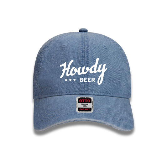 Howdy Beer denim embroidered hat 