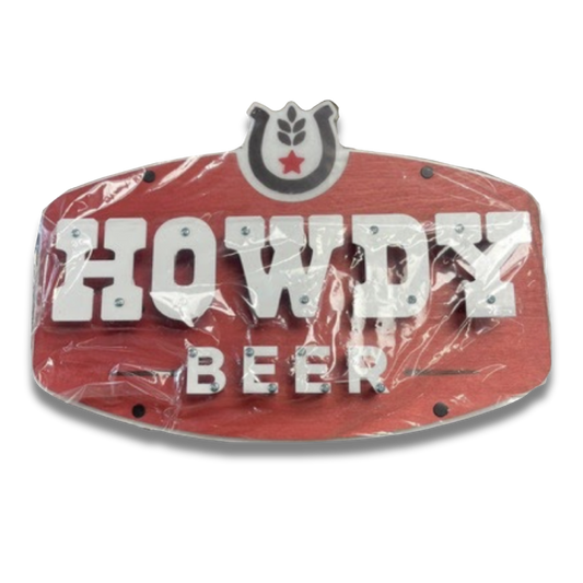 Howdy Beer LED Sign logo 