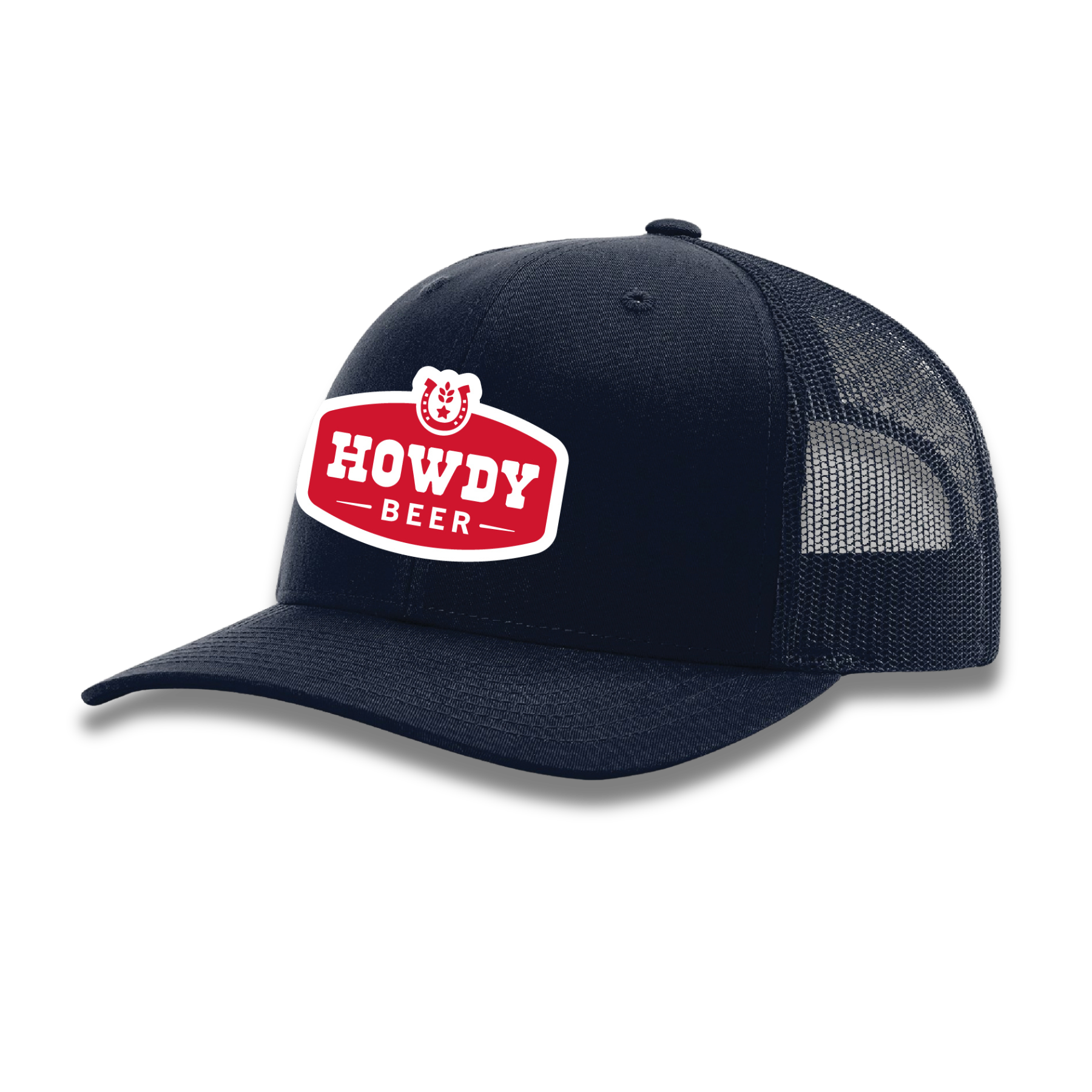 Howdy Beer Navy Blue Trucker Hat