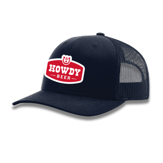 Howdy Beer Navy Blue Trucker Hat