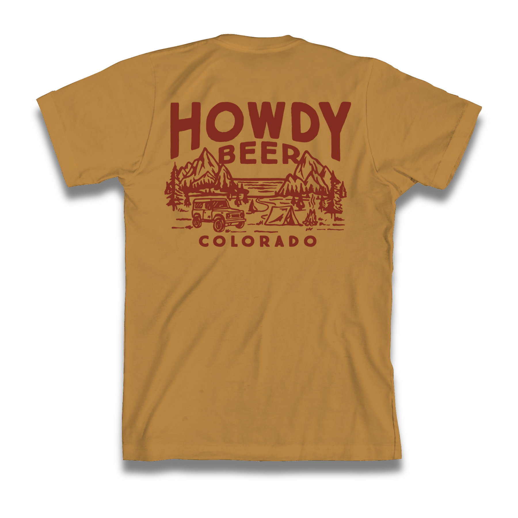 Howdy Beer Colorado Mustard Tee